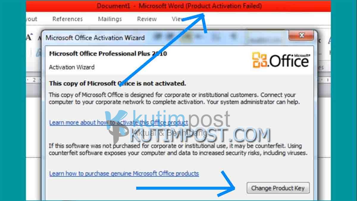 Mengatasi Product Activation Failed Office 2010 » Kutim Post