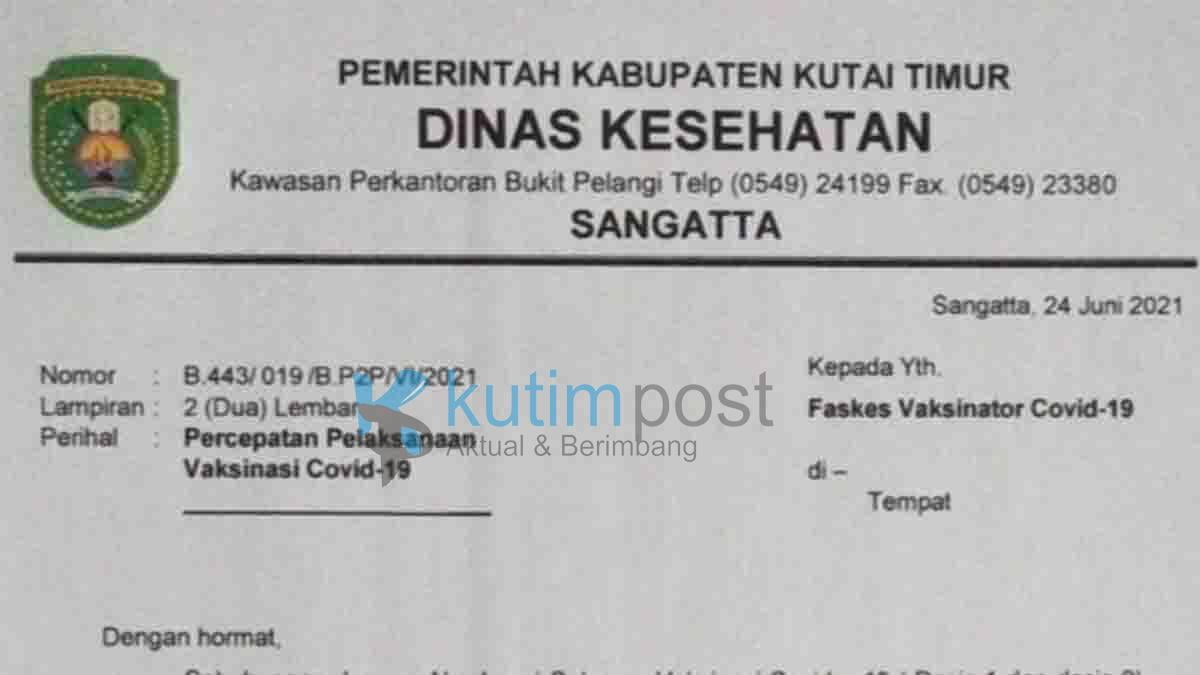 Akselerasi Cakupan Vaksinasi COVID-19 Kutim Akselerasi Cakupan Vaksinasi COVID-19 Kutim