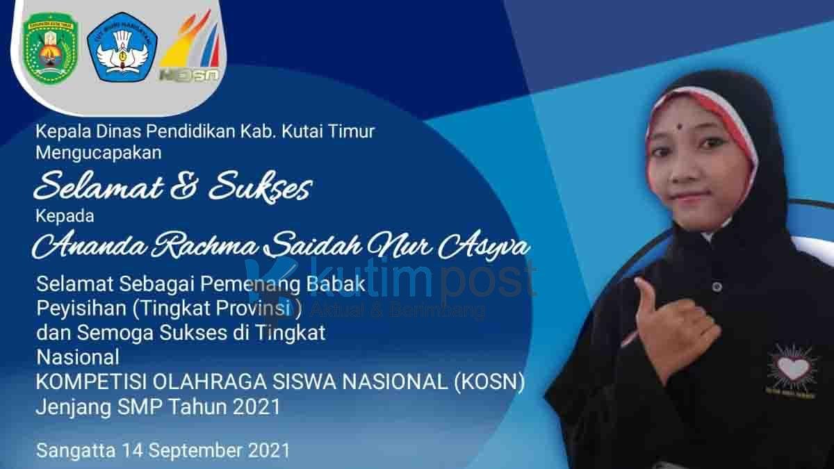 Lolos KOSN Tingkat Provinsi, Disdik Semoga Sukses Ditingkat Nasional Lolos KOSN Tingkat Provinsi, Disdik Semoga Sukses Ditingkat Nasional