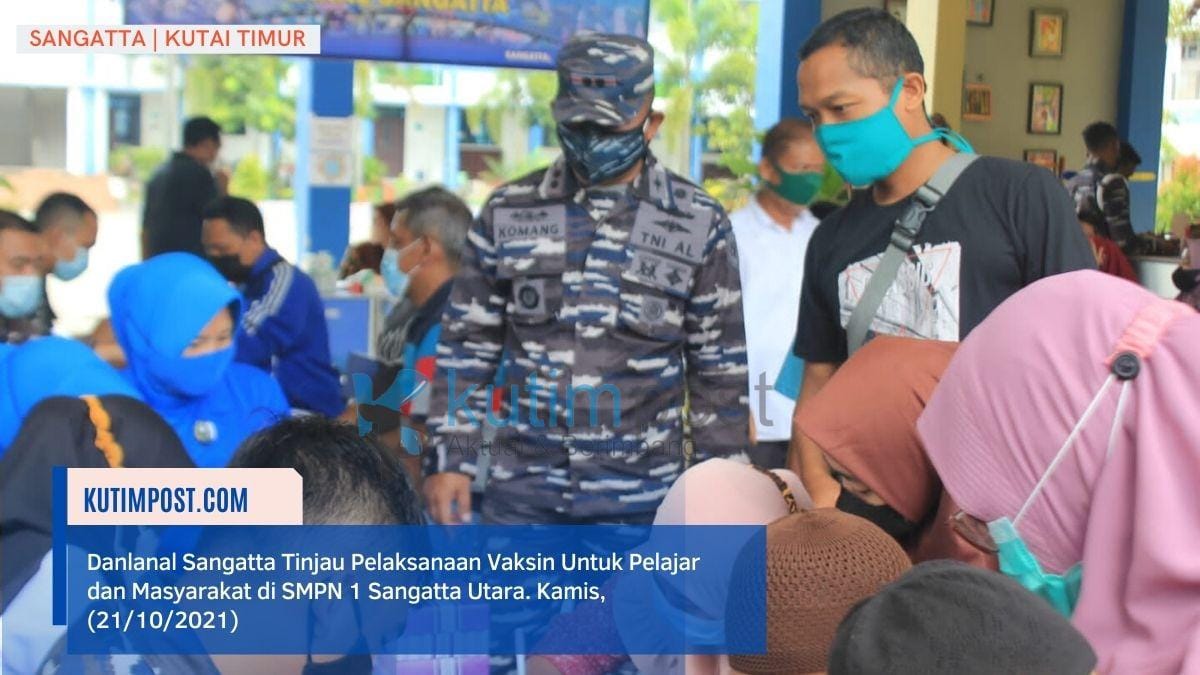 Lanal Sangatta Jemput Bola Vaksin di SMPN 1 Sangatta Utara
