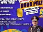 Ajak Masyarakat Vaksin, Polres Kutim Bagikan Emas Logam Mulia Ajak Masyarakat Vaksin, Polres Kutim Bagikan Emas Logam Mulia