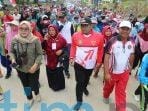 6.500 Masyarakat Kaliorang, Tumpah Ruah Ikuti Jalan Sehat HUT ke-77 RI