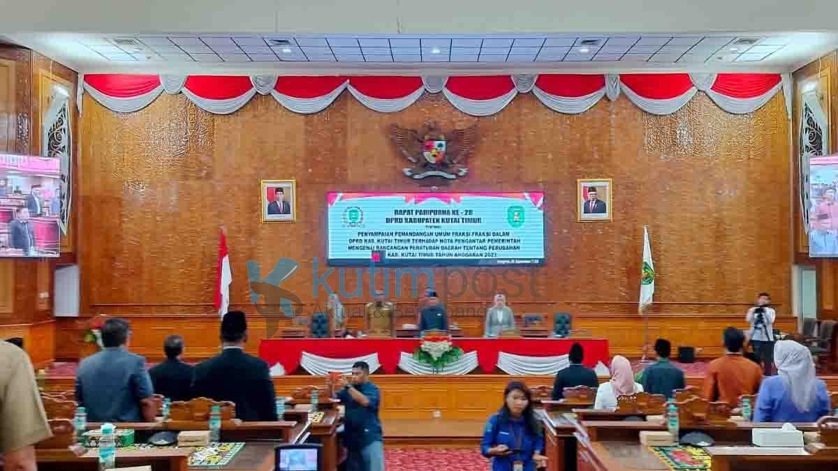 Wakil Bupati Sampaikan Raperda APBD-P TA 2023 Ke DPRD Kutim