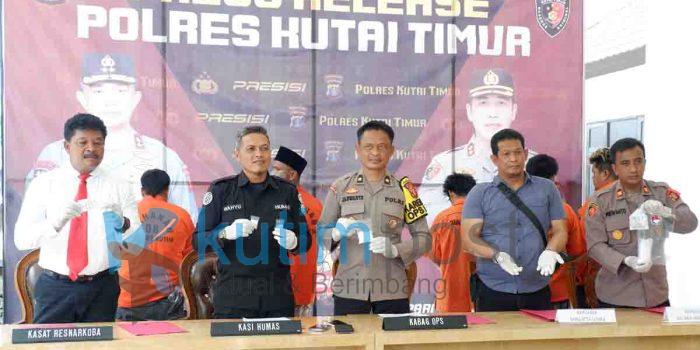 Polres Kutim Press Release 3 Kasus Narkotika Dalam Operasi P3GN Tahun 2023