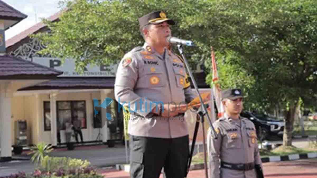 Pimpin Apel Pagi, Kapolres Kutai Timur Tekankan Netralitas Polri Dalam Pilkada 2024