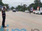 Polres Kutim Gatur Lalin Antisipasi Kemacetan