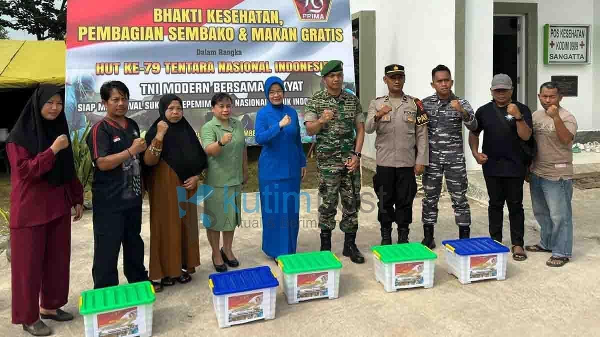 HUT Ke-79 TNI, Kodim 0909 Kutim Adakan Baksos