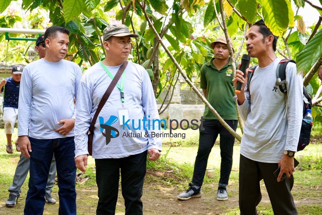 Bersama Disbun Kutim, Joni Tinjau Langsung Budidaya Kakao di Desa Tua, Marga Tabanan Bali