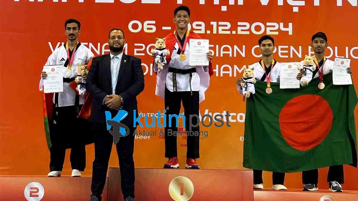 Personil Polres Kutim Torehkan Prestasi Gemilang di Kejuaraan Asian Open Police Taekwondo Championship Vietnam 2024