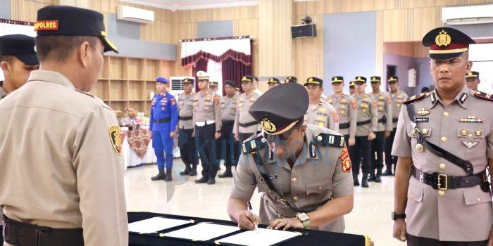 Kapolres Kutim Pimpin Sertijab Kapolsek Muara Ancalong, Iptu Erwan Gantikan Iptu Purwanto
