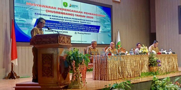 Musrenbang Kutim 2026 Dibuka, Fokus Infrastruktur dan SDM Menuju 2027