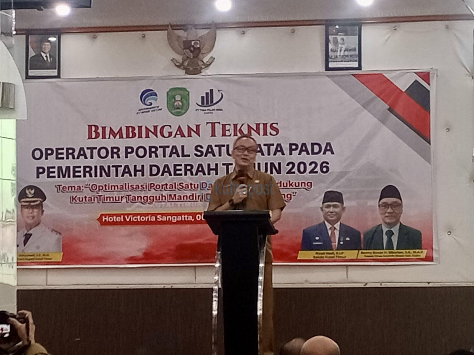 Kominfo Kutim Optimalkan Portal Satu Data, Puluhan Operator Ikuti Bimtek 2026