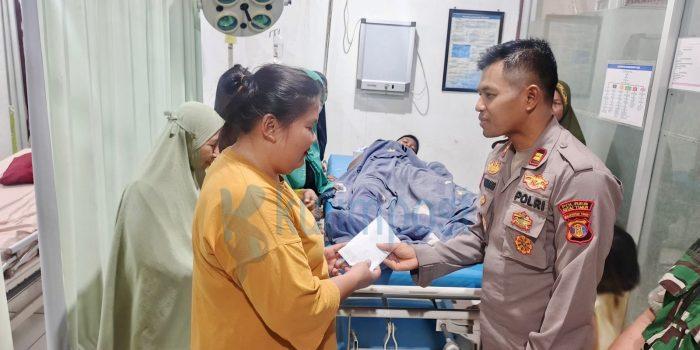Kapolres Kutim AKBP Fauzan Bantu Anak Korban Terkaman Buaya