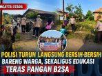 Polisi Turun Bersih-Bersih Bareng Warga, Kapolsek Sangatta Utara Ajak Wujudkan Sangatta Bersih dan Sehat