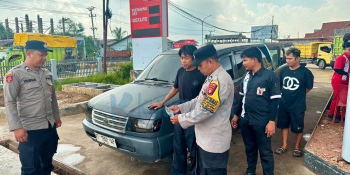 Polsek Sangatta Utara Perketat Pengawasan SPBU, Kendaraan Mati Pajak Jadi Sorotan