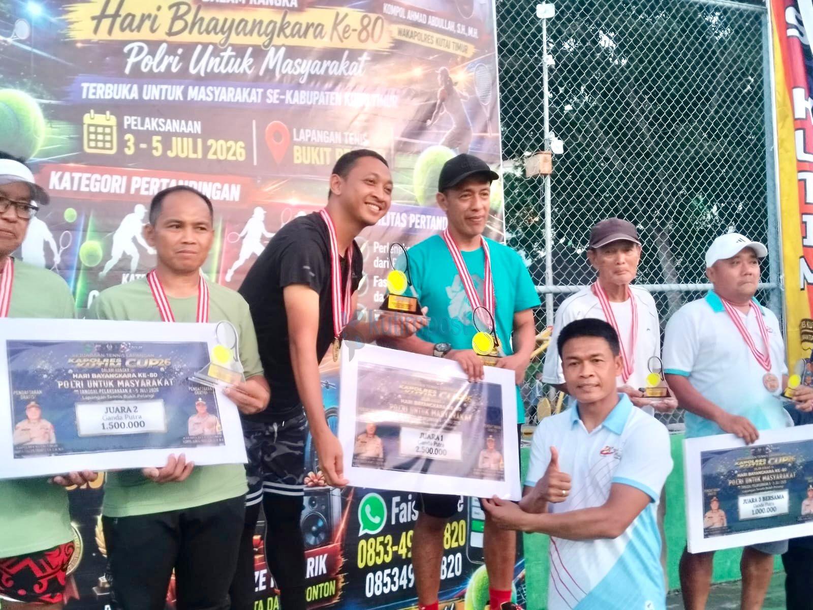 Kapolres Cup 2026 Resmi Ditutup, Perkuat Sportivitas dan Silaturahmi Pecinta Tenis di Kutai Timur