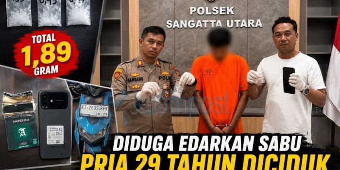 Aksi Senyap Polsek Sangatta Utara Berbuah Hasil, Terduga Pengedar Sabu Diciduk di Sangatta Utara