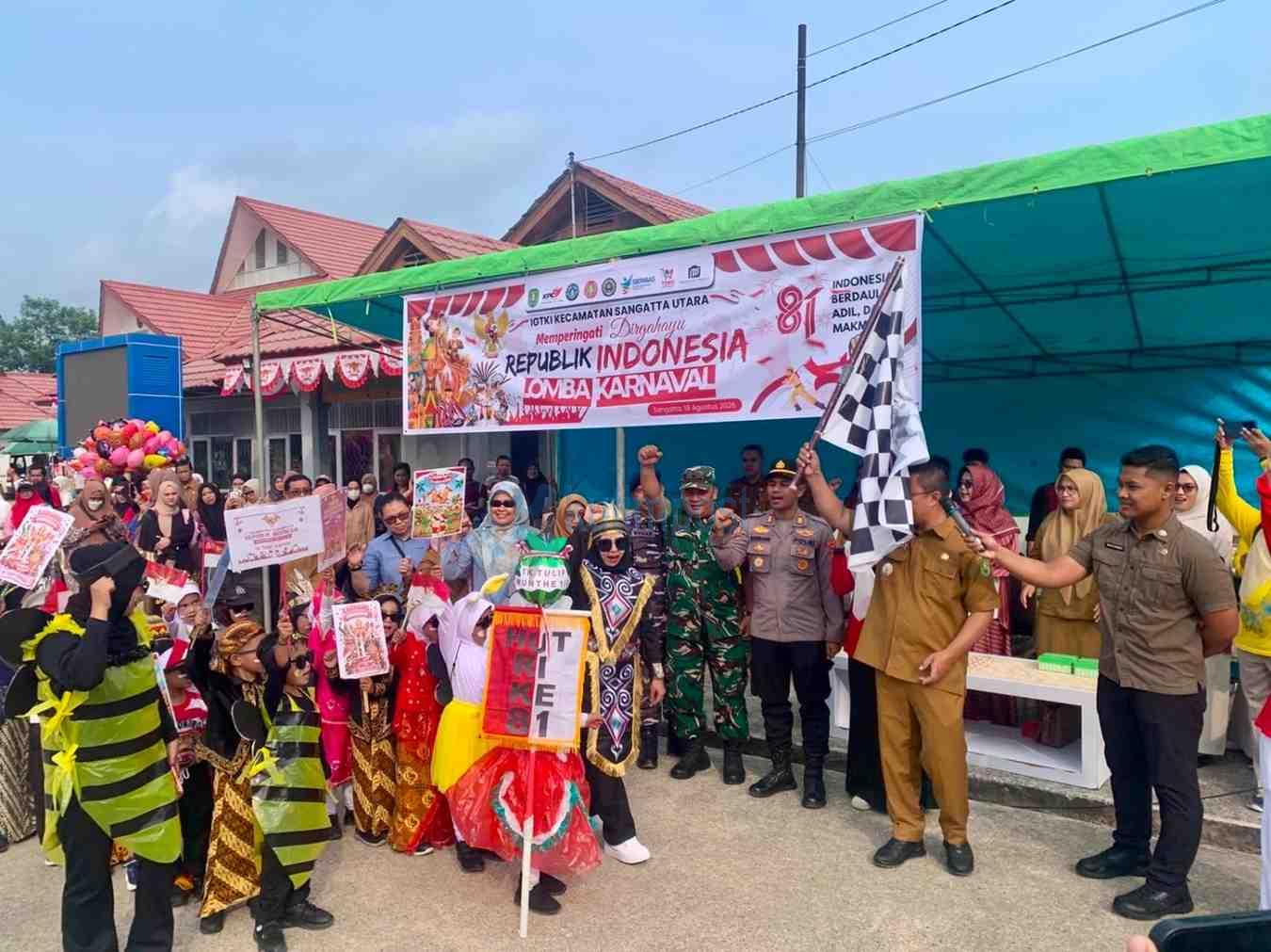 700 Peserta Meriahkan Karnaval HUT RI ke-81 di Sangatta Utara, Polisi Pastikan Aman