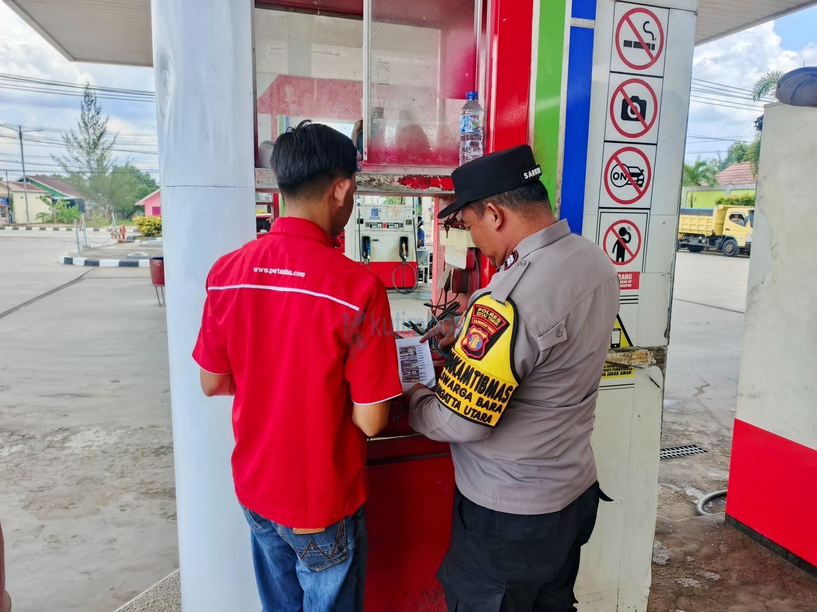 Polsek Sangatta Utara Cek SPBU, Banyak Kendaraan Ternyata Mati Pajak