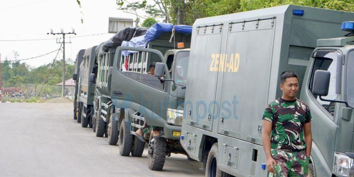 Kendaraan Militer Melintas di Jalan Yos Sudarso, Ikuti Latihan Antar Kecabangan YTP 614/RJP
