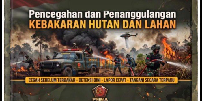 TNI Dorong Pencegahan Karhutla dari Hulu, Masyarakat Diminta Hentikan Pembakaran Lahan