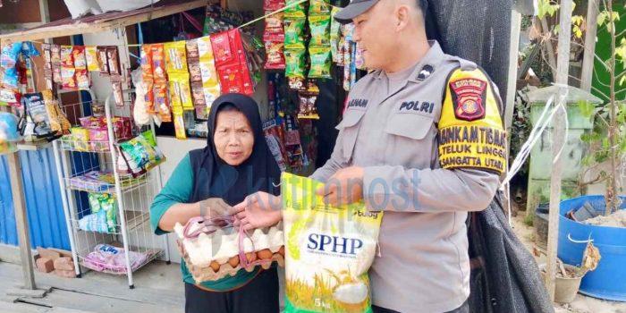 Jumat Berkah, Polsek Sangatta Utara Salurkan Sembako untuk Warga Membutuhkan
