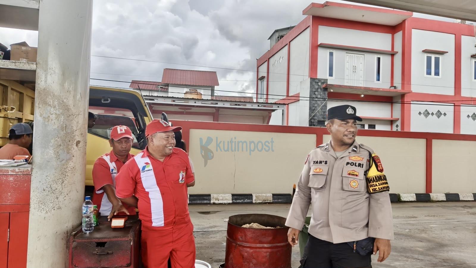 Cek 8 SPBU, Polsek Sangatta Utara Pastikan Stok BBM Aman