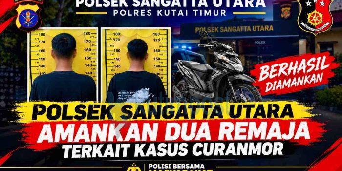 Polsek Sangatta Utara Ungkap Curanmor, Dua Remaja Diamankan