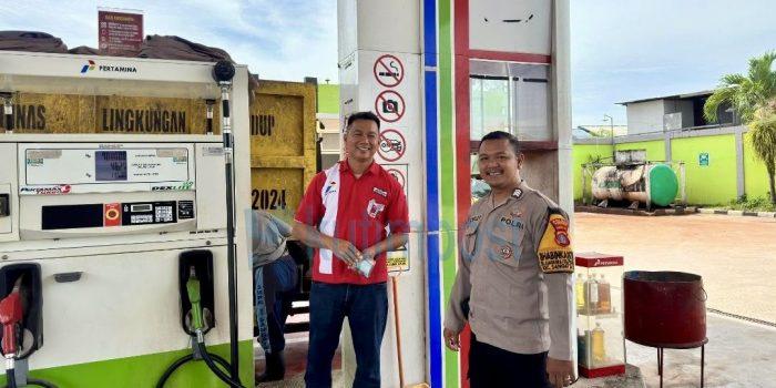 Polsek Sangatta Cek SPBU, Waspadai Antrean Pertalite